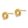 Image 2 : 14k Solid Gold Polished Knot Post Earrings