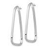 Image 2 : 14k White Gold Polished Triangle Hoop Earrings - 2x25 mm