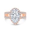 Image 1 : Natural 1.82 CTW Pear Cut Split Shank Diamond Engagement Ring 14KT Rose Gold