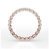 Image 1 : Natural 3.52 CTW U-Setting Emerald Cut Diamond Eternity Ring 14KT Rose Gold