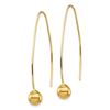 Image 2 : 14k Yellow Gold Bead Threader Dangle Earrings