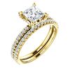 Image 1 : Natural 2.02 CTW Under-Halo Princess Cut Diamond Ring 18KT Yellow Gold