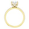 Image 3 : Natural 2.02 CTW Under-Halo Princess Cut Diamond Ring 18KT Yellow Gold