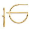 Image 1 : 14k Split Circle Post Earrings - 30 mm