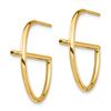 Image 2 : 14k Split Circle Post Earrings - 30 mm