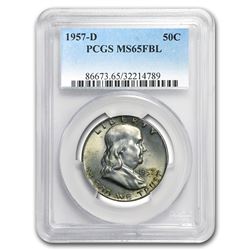 1957-D Franklin Half Dollar MS-65 PCGS (FBL)