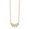 Image 1 : 14k Yellow Gold CZ Cluster with 2 in ext Necklace - 20 in.