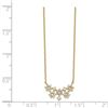 Image 2 : 14k Yellow Gold CZ Cluster with 2 in ext Necklace - 20 in.