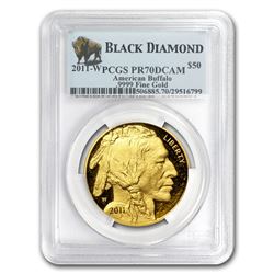 2011-W 1 oz Proof Gold Buffalo PR-70 PCGS (Black Diamond)