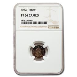 1869 Liberty Seated Half Dime PF-66 Cameo NGC