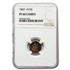 Image 1 : 1869 Liberty Seated Half Dime PF-66 Cameo NGC