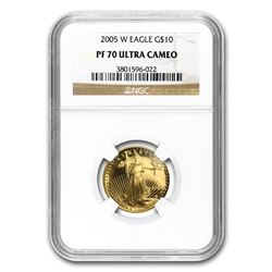 2005-W 1/4 oz Proof Gold American Eagle PF-70 NGC