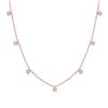 Image 1 : Natural 0.32 CTW Diamond Necklace 14KT Rose Gold