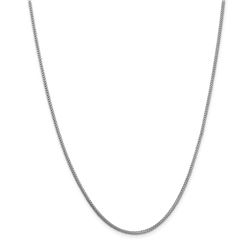 14k White Gold 1.3 mm Franco Chain Necklace - 18 in.