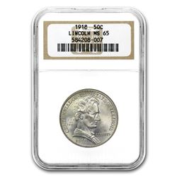 1918 Lincoln Illinois Centennial Half Dollar MS-65 NGC