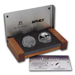 2015 Mexico 2-Coin Silver Libertad Proof/Reverse Proof Set
