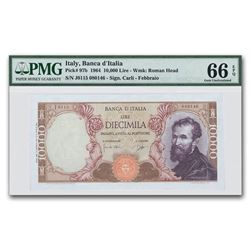1964 Italy 10,000 Lire Michelangelo CU-66 EPQ PMG