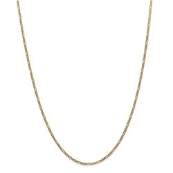14k Gold 1.80 mm Flat Figaro Chain Necklace - 24 in.