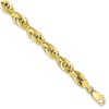 Image 1 : 10k Yellow Gold 5.4 mm Semi-Solid Rope Chain - 8 in.