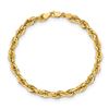 Image 2 : 10k Yellow Gold 5.4 mm Semi-Solid Rope Chain - 8 in.