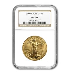 2006 1 oz Gold American Eagle MS-70 NGC
