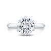 Image 1 : Natural 2.02 CTW Round Cut Diamond Knife Edge Solitaire Ring 18KT White Gold