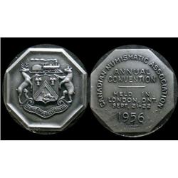 1956 CNA silver medal housed in original BIRKS box as issued in 1956 for CNA.  Uncirculated.