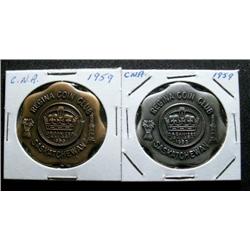 1959 CNA silver and bronze medals.  Both Uncirculated.