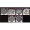 Lot of 6 CNA silver medals.  1961, 1962, 1963, 1964, 1965, 1966. All Unc's.