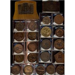 Lot of 23 CNA bronze medals.  1955, 1956, 1957, 1959, 1960 (2),1961, 1962, 1963, 1964, 1965, 1966, 1