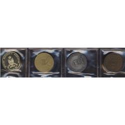 Lot of 4 Numismatic association medals, ONA/Niagara Falls 1974 Obv. Shield, Rev;The falls with the P