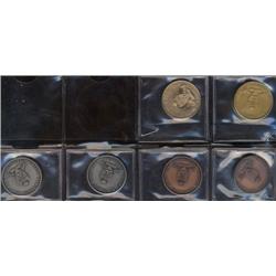 Lot of 6 numismatic association medals, ONA/KITCHENER annual conv. 1968,  2 X bronze with error, 2 X
