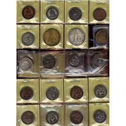 Lot of 4 numismatic association medals, ONA/WATERLOO Annual convention 1962, bronze, silver, gold fi