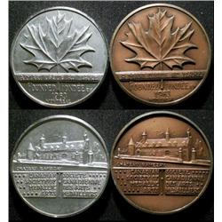 1963 Pair of Château Ramezy Medals depicting Maple Leaf with inscription, Tthe Canadian Society of M