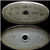 IMPERIAL BANK OF CANADA.  Savings Bank.  An oval, white metal savings bank.  The top of the bank rea