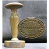 Image 1 : IMPERIAL BANK OF CANADA.  Tellers Stamp.  The base is brass and the knob is also brass and different