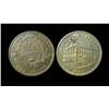 Image 1 : LC-11a1  Breton # 513 One penny token 1838 "Side view" EF with some red lustre remaining.  Some mark
