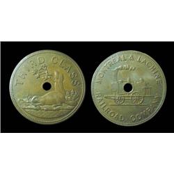 Montreal railroad lachine Breton #530  ICCS AU50, some lustre remaining.  Rare in this condition.  N