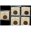 Lot of ICCS graded tokens; Lees# 7, 9, 29, 34 and 46.  Grades vary from VF20 to EF40.