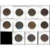 Image 1 : Lot of 11 different half penny tokens. PC-1B5, PC-1B3, PC-5d, LC-9a3, LC-8d1, LC-8a, LC-60E2, LC-54d