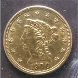 USA 1900 $2½  Gold.  A flashy example  AU to UNC condition.