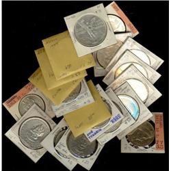 Large lot of 47 WORLD COINS.  Includes coins from Mexico, Mongolia, New Zealand, Norway, Panama, Per