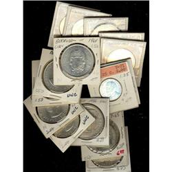 Large lot of 59 WORLD COINS.  Includes coins from Austria, Bahamas, Bermuda, Columbia, Cuba, Curacao