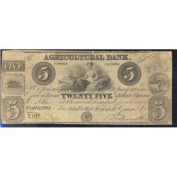 Agricultural Bank  1834 $5 No.6918  CH20-10-18 FineVG+.