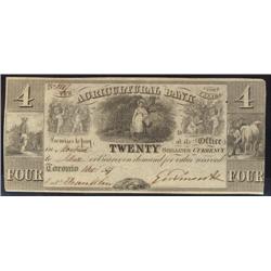 Agricultural Bank  1837 $4 No.1597  CH20-12-02-10  EF, ph scarce!