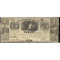 Agricultural Bank  1835 $4 No.332  CH20-12-04-06  VF, popular denomination.