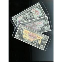 Lot of three notes.  Canadian Bank of Commerce  1935  $5, $10, $20.  75-18-02/06/10.  All three note