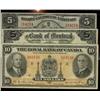 Image 1 : Lot of 3 small size chartered notes dated 1935.  Includes $5 Banque Canadienne Nationale, $5 Bank of