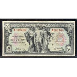 The Canadian Bank of Commerce  1935 $5 A203768 CH:75-18-04 VF.