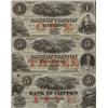 Image 1 : Bank of Clifton 1859.  CH-10-04-02 / 04 and 06.  Includes the $1, $3 and $5 notes all in UNC.